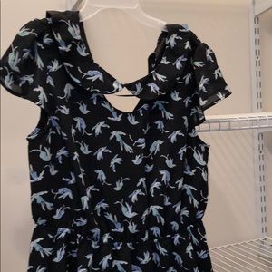 Bird print dress